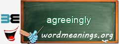 WordMeaning blackboard for agreeingly